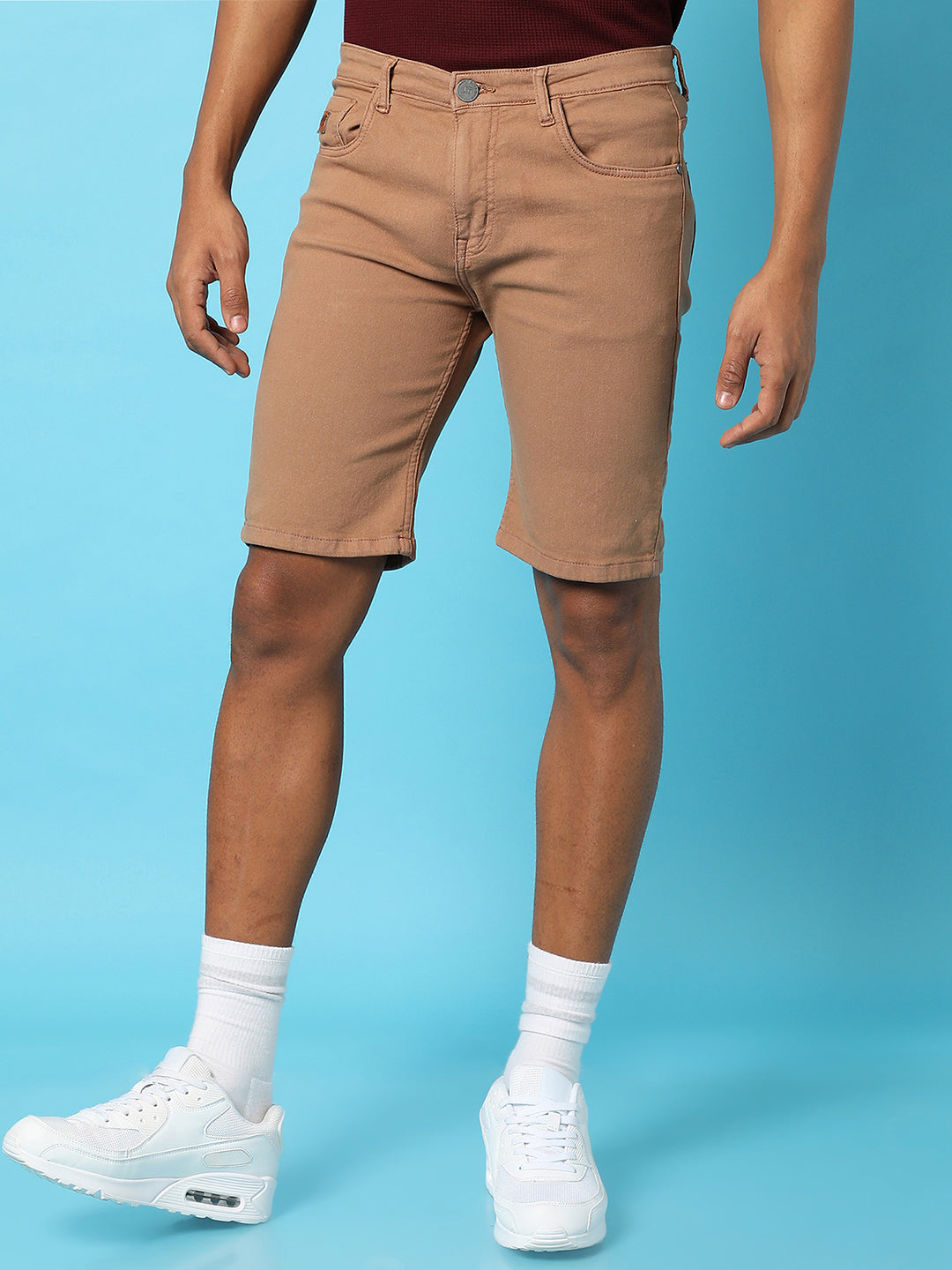 Campus Sutra Chino Denim Shorts