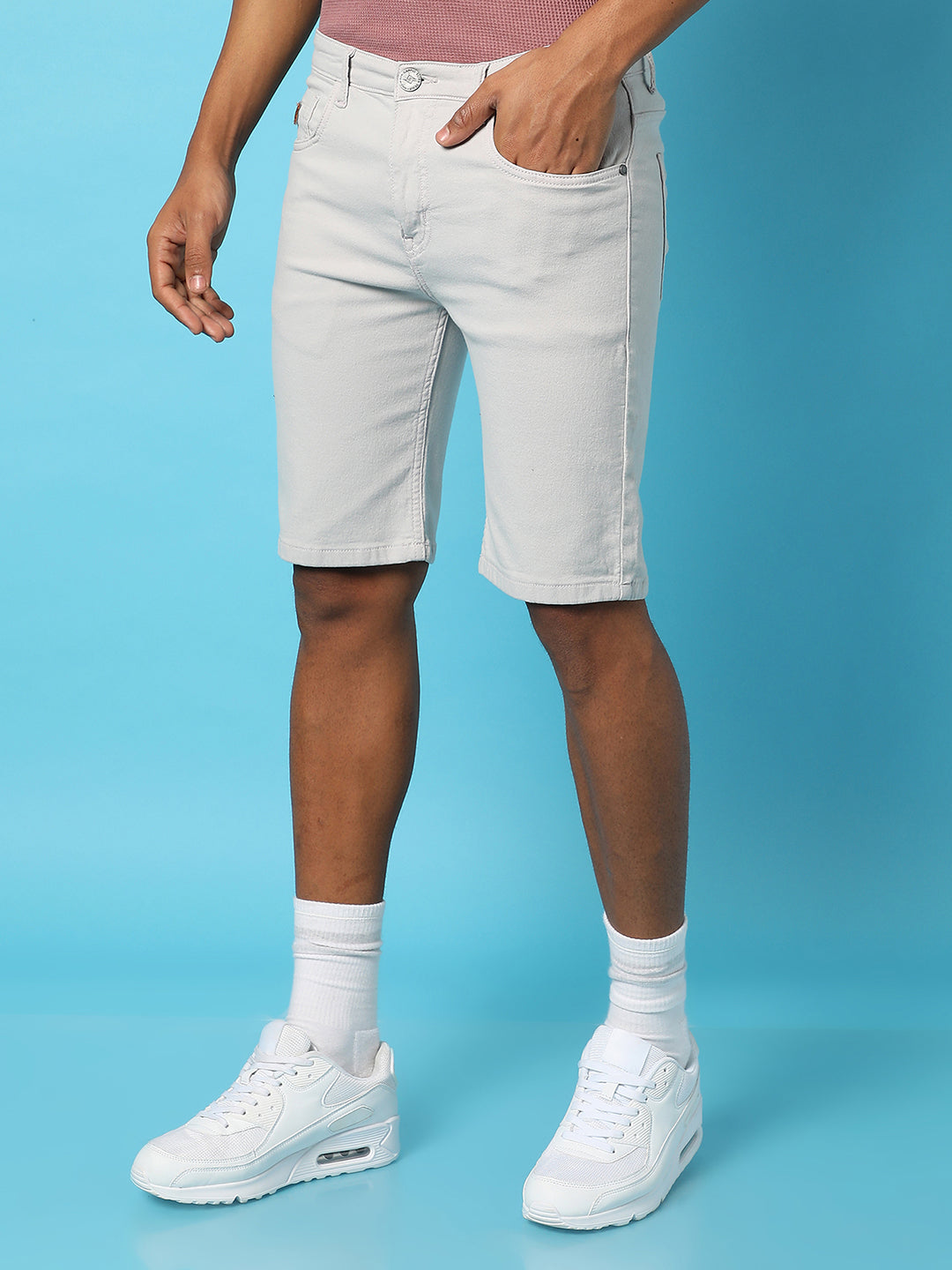 Campus Sutra Chino Denim Shorts