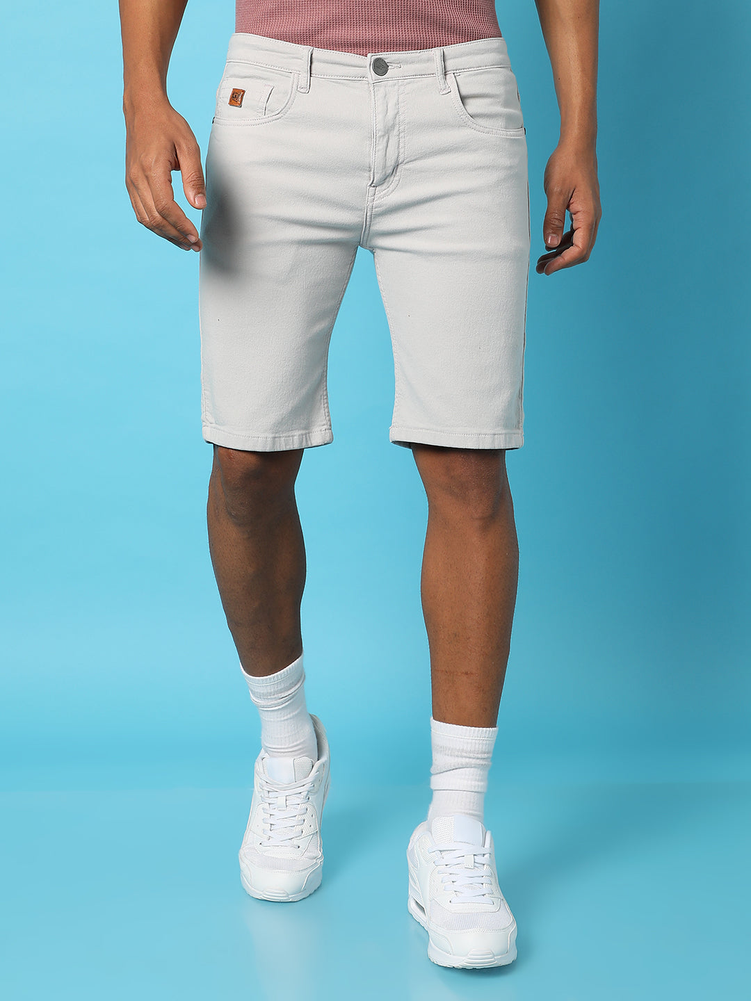 Campus Sutra Chino Denim Shorts
