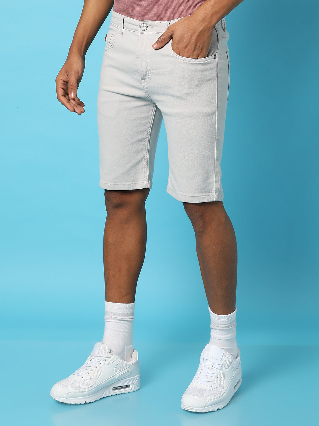 Campus Sutra Chino Denim Shorts
