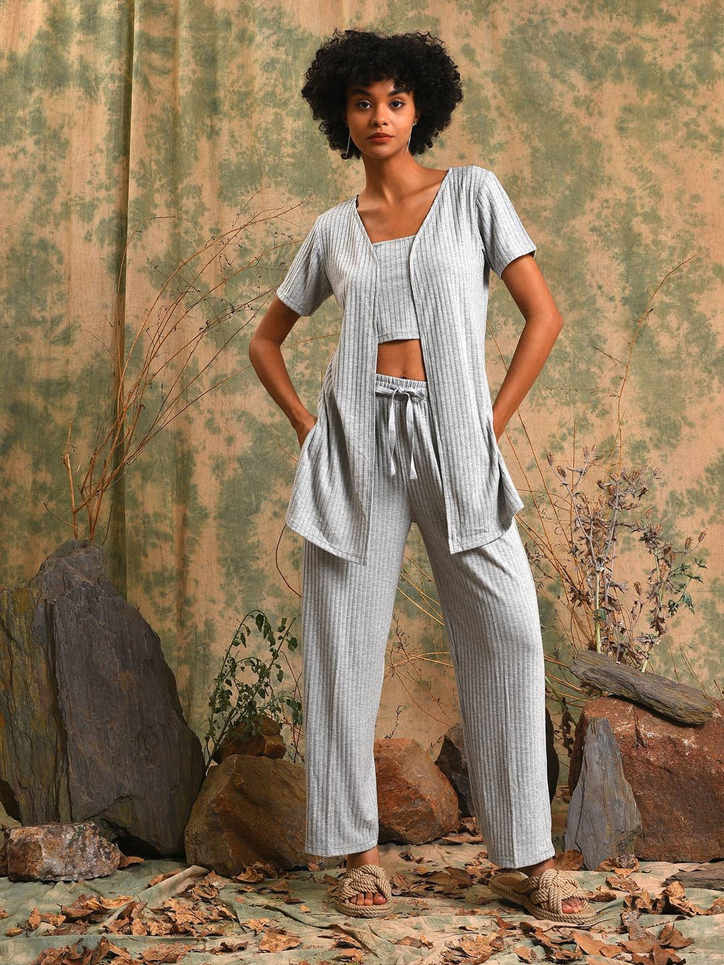 Ribbed 3-Piece Co-Ord Set