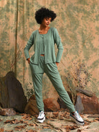 Solid Ribbed Co-Ord Set