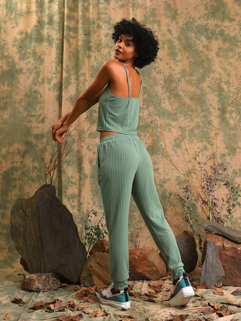 Solid Ribbed Co-Ord Set