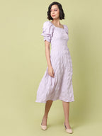 Solid Dress With Slit Detail