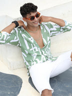 Campus Sutra Abstract Print Shirt