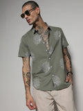 Campus Sutra Minimal Botanical Shirt