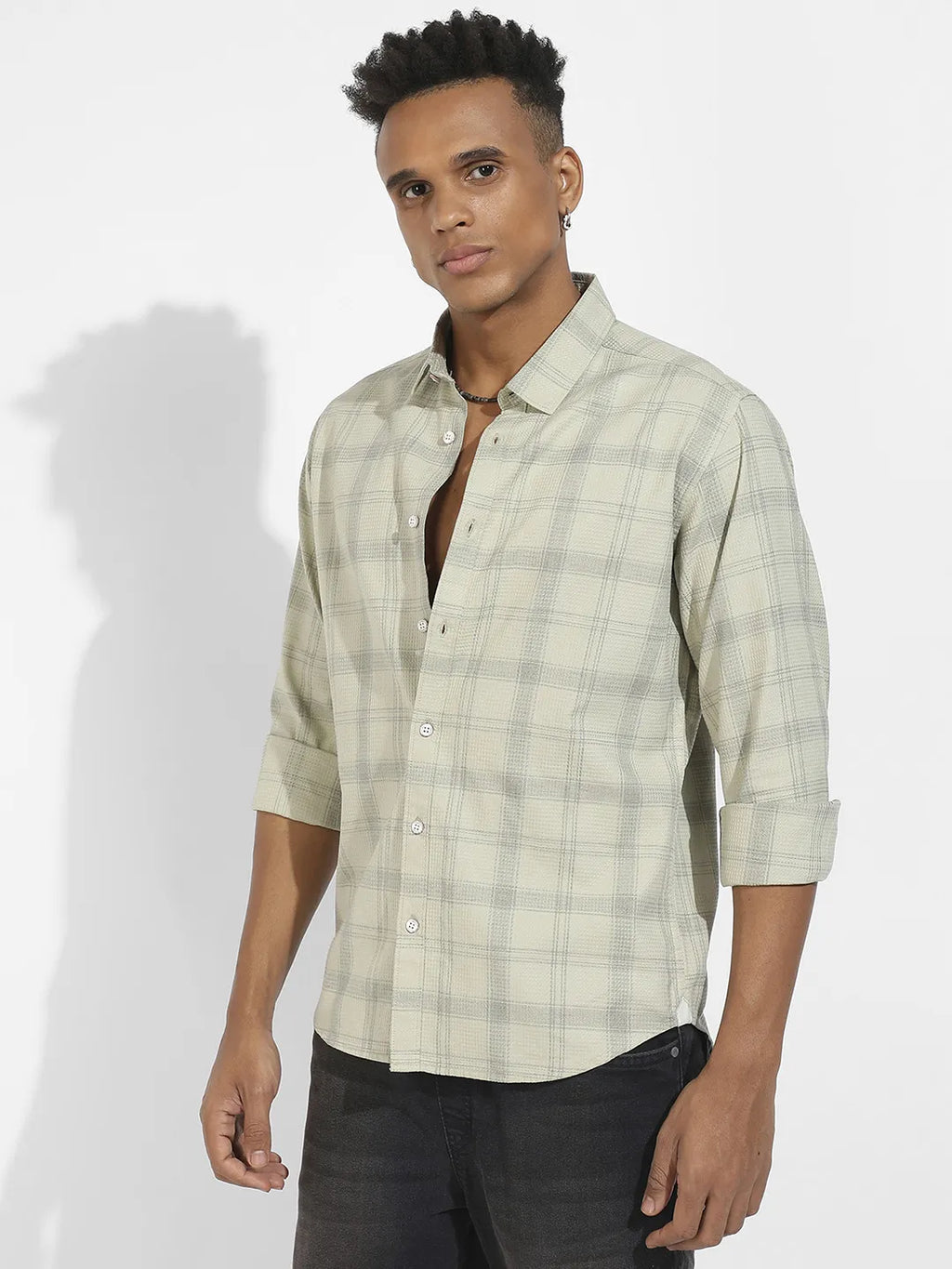 Campus Sutra Tartan Plaid Shirt