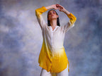 ShopKapaas Yellow Ombre Pintuck Kurta