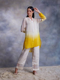 ShopKapaas Yellow Ombre Pintuck Kurta