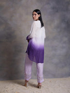ShopKapaas Mauve Palazzo With Pearl Lace