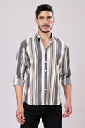 Stylox Regular Fit Full Sleeve Casual Stripes Shirt For Men's