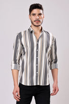 Stylox Regular Fit Full Sleeve Casual Stripes Shirt For Men's