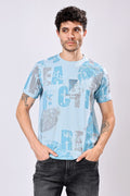 Stylox Men's Round Neck Half Sleeve Printed Casual T-Shirt