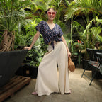 Button-Front Floral Top