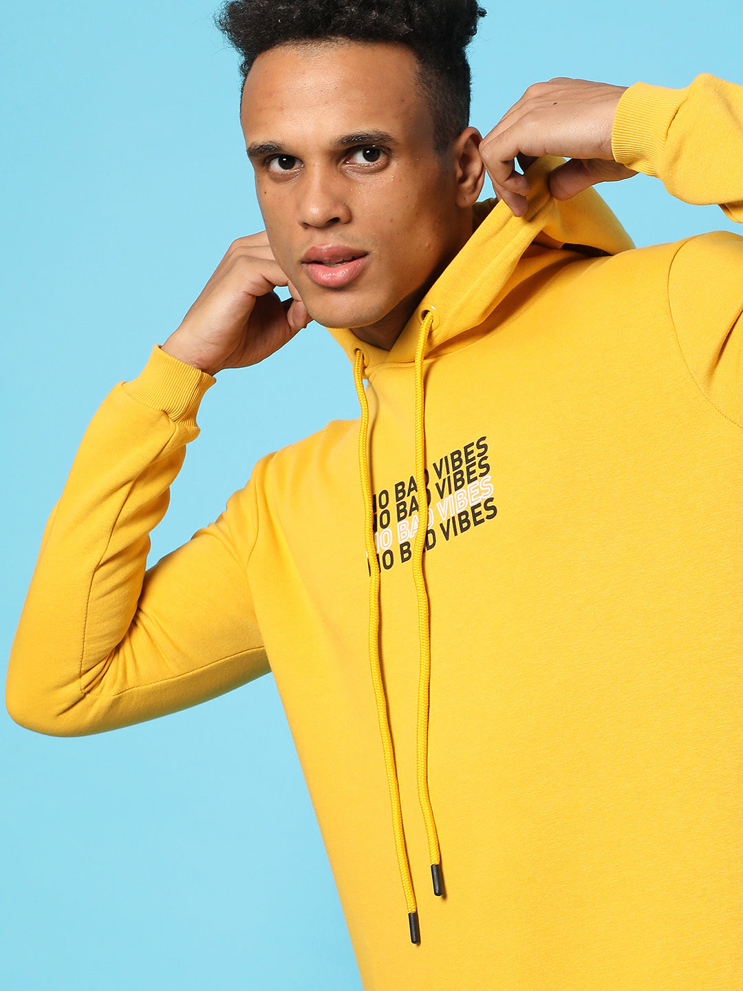 Campus Sutra No Bad Vibes Pullover Hoodie