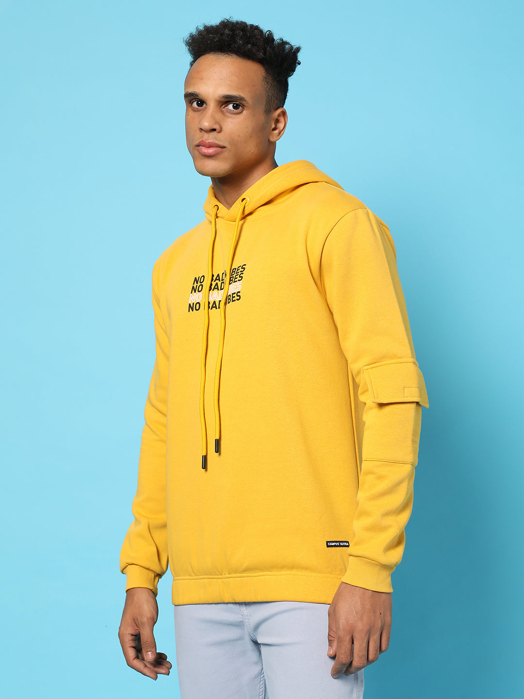 Campus Sutra No Bad Vibes Pullover Hoodie