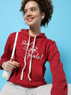 Printed Casual Hooded Sweatshirts