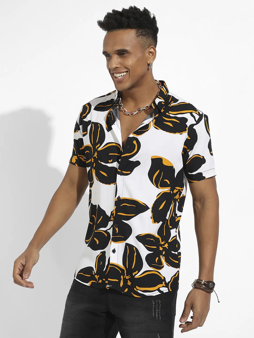 Campus Sutra Maxi Floral Print Shirt