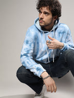 Campus Sutra Tie Dye Oversized Hoodie With Kangaroo Pocket