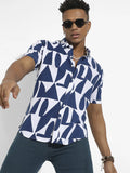 Campus Sutra Geometric Block Shirt
