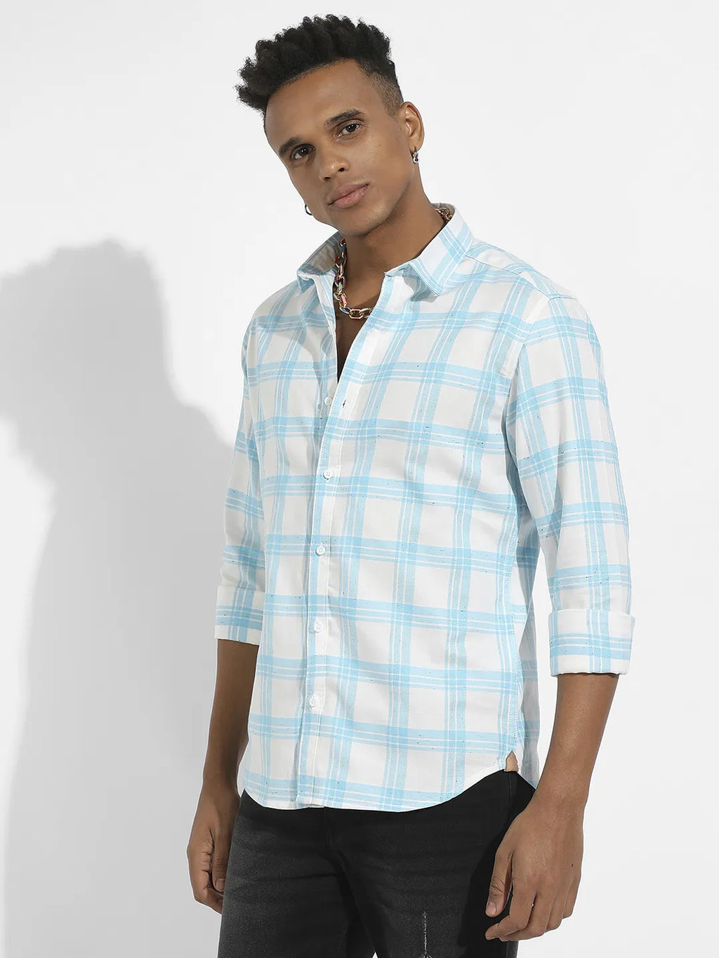 Campus Sutra Tartan Plaid Shirt