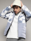 Campus Sutra Tie-Dye Block Puffer Jacket