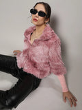 Faded Faux Fur Jacket