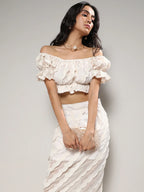 Self-Design Cropped Co-Ord Set