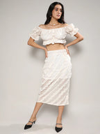 Self-Design Cropped Co-Ord Set
