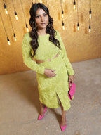 Sherpa Cut-Out Dress
