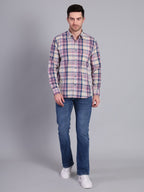 Stylox Regular Fit Full Sleeve Check Casual Shirt For Men's