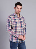 Stylox Regular Fit Full Sleeve Check Casual Shirt For Men's