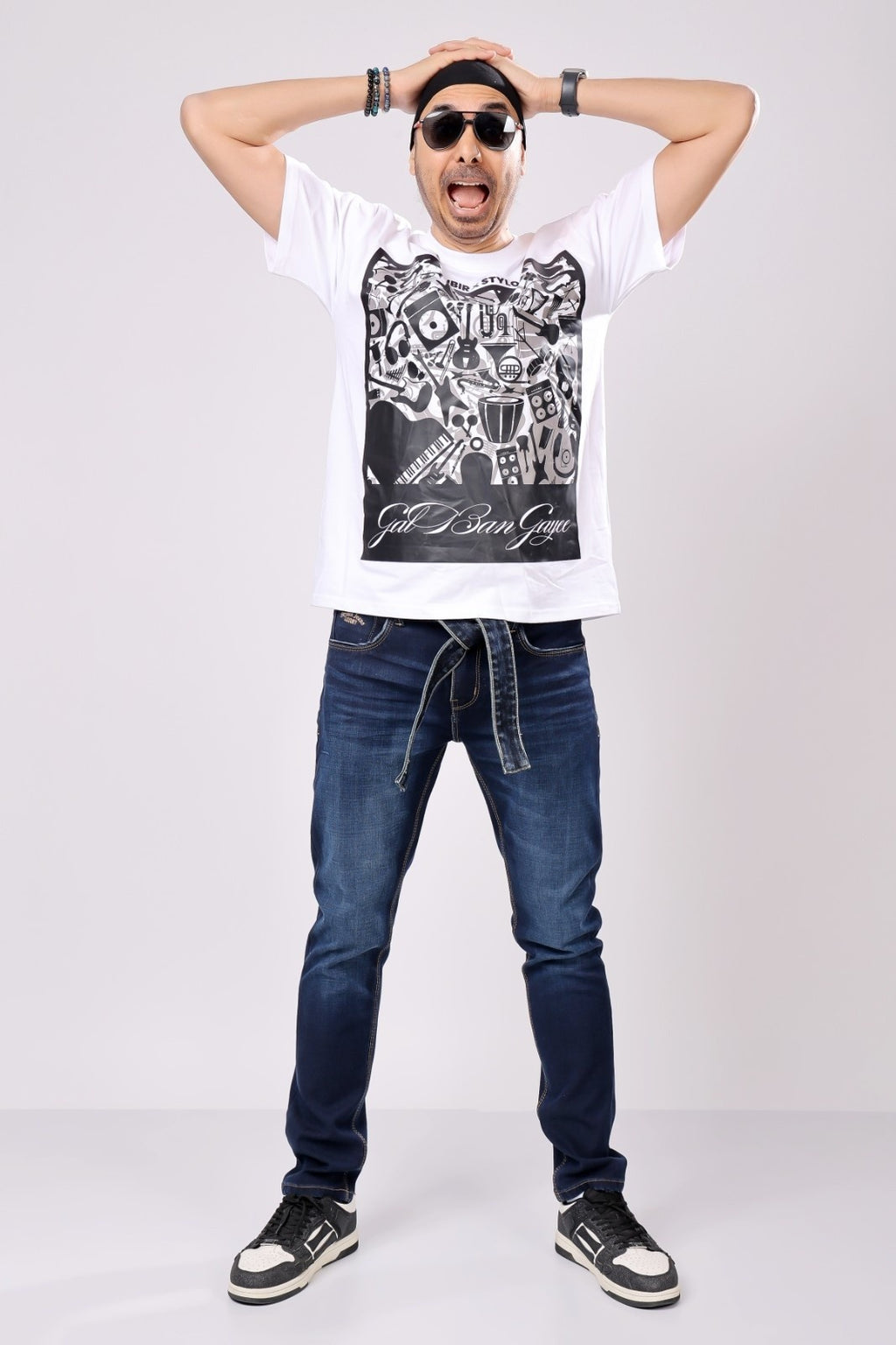 Stylox Men's Round Neck Half Sleeve Printed Casual T-Shirt