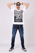 Stylox Men's Round Neck Half Sleeve Printed Casual T-Shirt