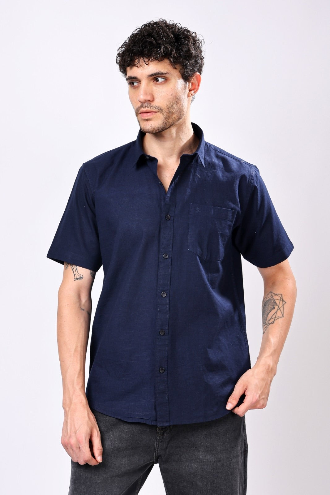 Stylox Regular Fit Half Sleeve Solid Casual Shirt for Men