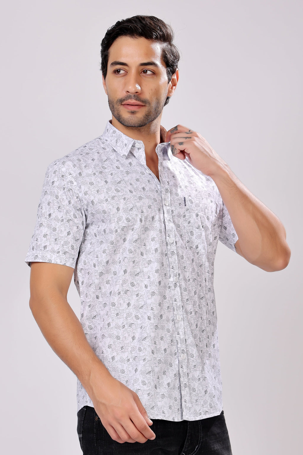 Stylox Regular Fit Half Sleeve Printed Casual Shirt for Men