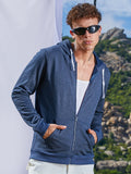 Campus Sutra Zip-Front Hoodie With Contrast Drawstring