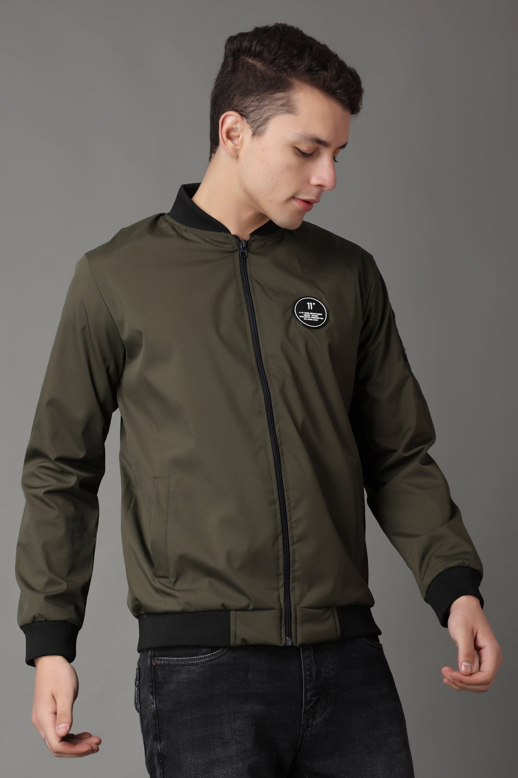 Stylox Regular Fit Full Sleeve Solid Windcheater Jacket for Men