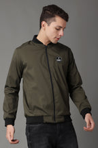 Stylox Regular Fit Full Sleeve Solid Windcheater Jacket for Men