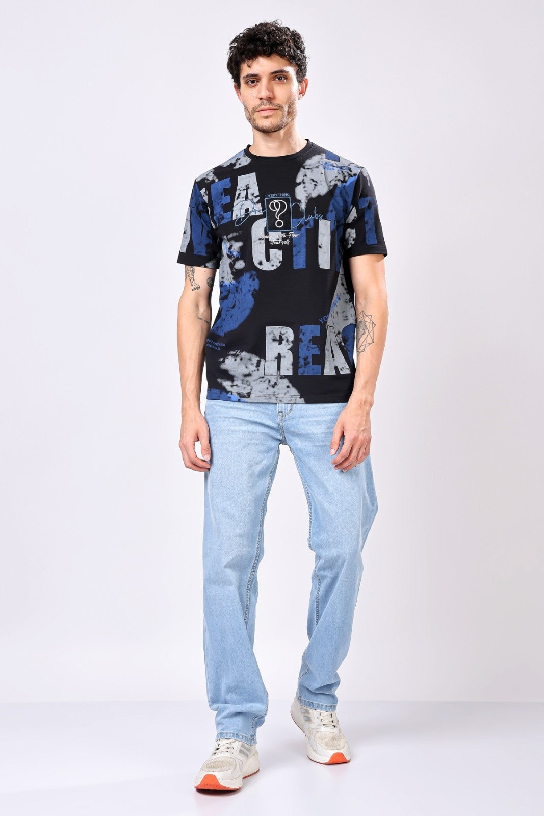 Stylox Men's Round Neck Half Sleeve Printed Casual T-Shirt