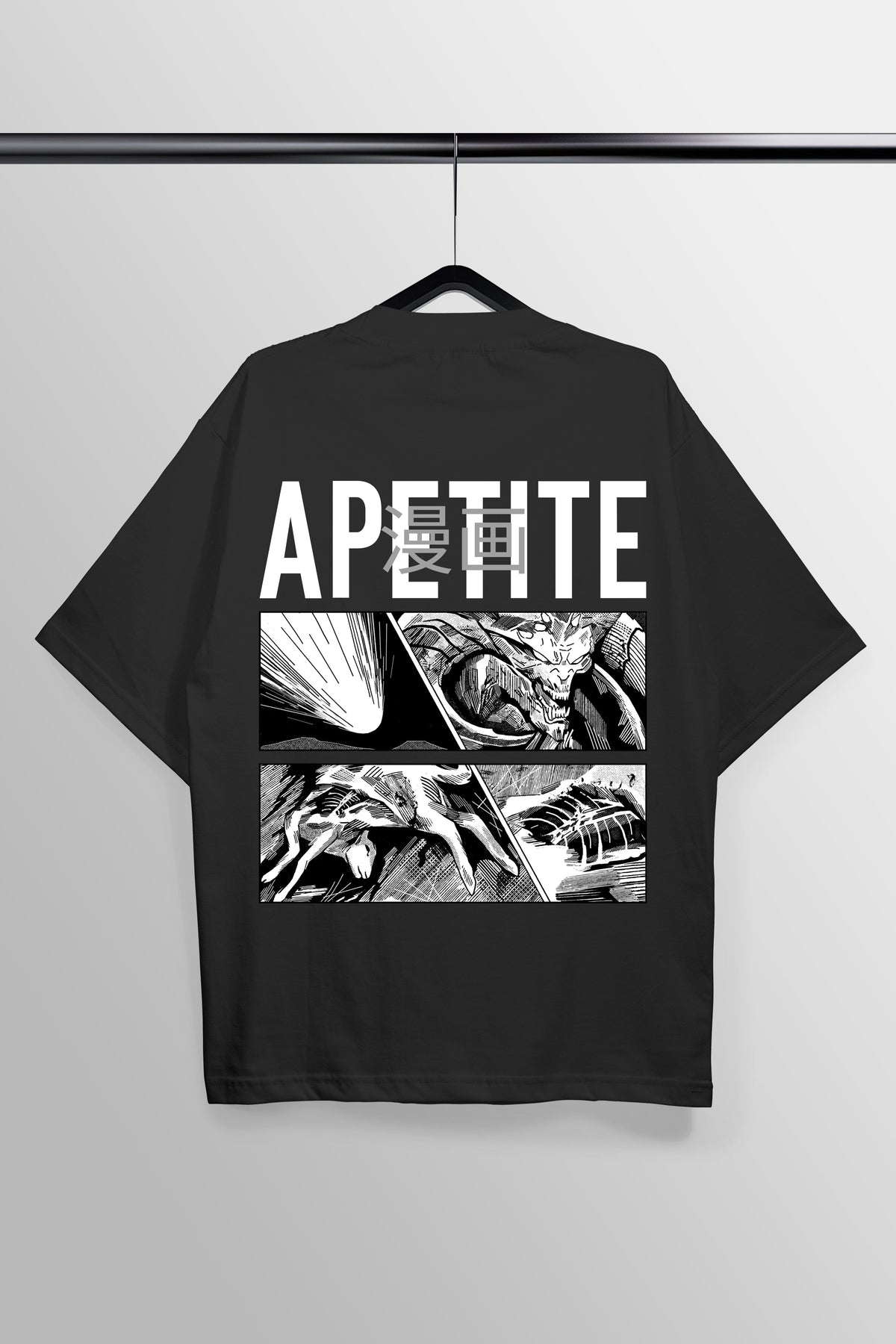 Apetite Black Oversized Tee