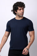 Stylox Men's Round Neck Half Sleeve Solid Casual T-Shirt