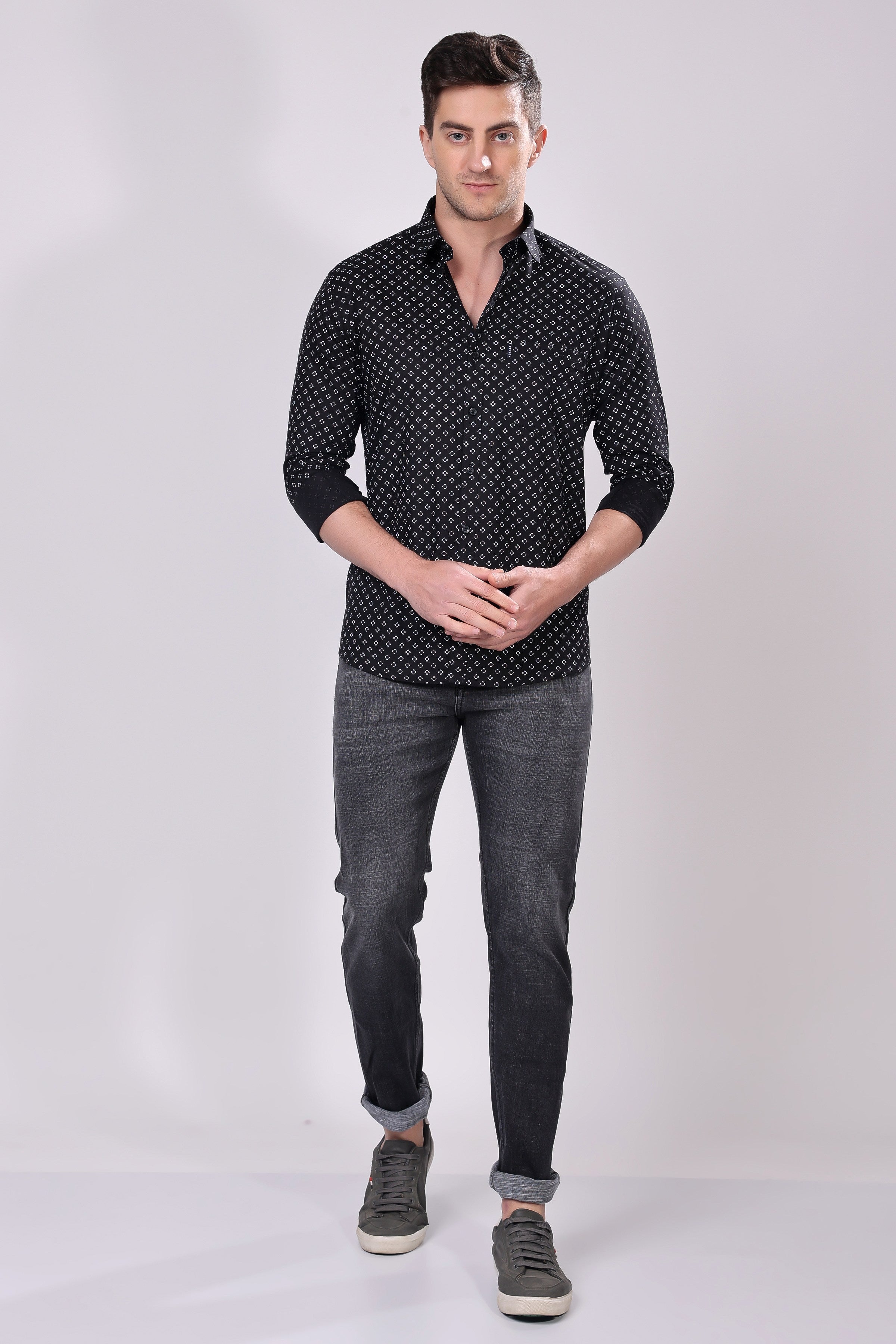 Stylox Men's Regular Fit Full Sleeve Printed Casual Shirt