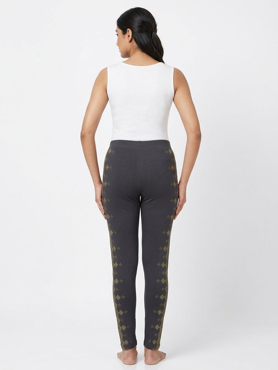 Prakriti Leggings Casual Charcoal Cotton