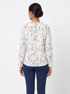 Top Casual White Polyester