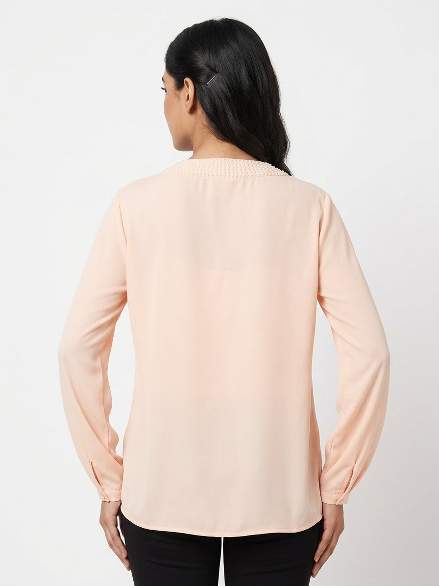 TARANKO Top Casual Peach Polyester
