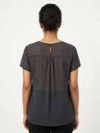 Max Top Casual Charcoal Polyester