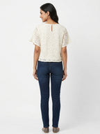 Rute Top Casual Cream Polyester