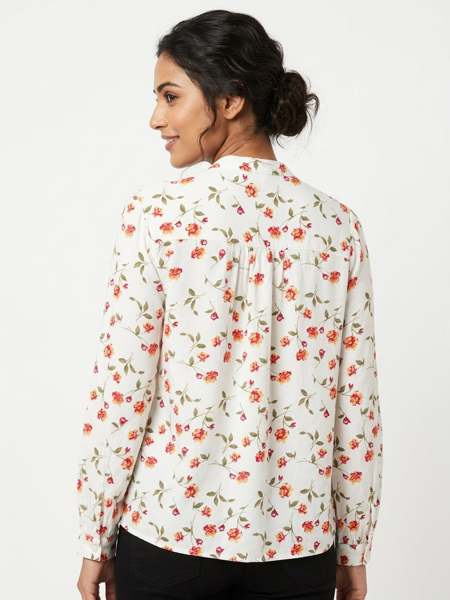 Top Casual White Viscose