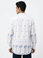 White Printed Casual Shirt